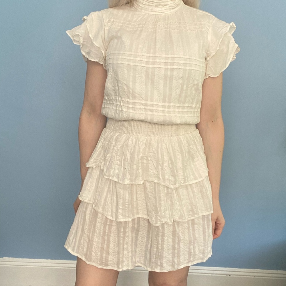 Vero Moda White Ruffled Mini Dress - Picture 2 of 6